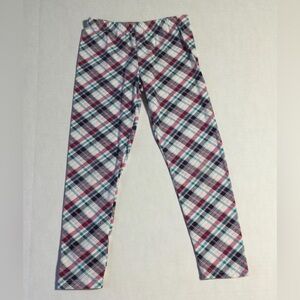 Girls Size Small (7/8) Multi Colored Plaid Leggings
